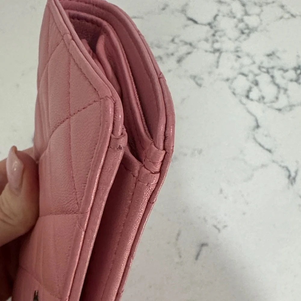 Chanel Pink Quilted Leather Wallet - Picture 4 of 11